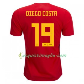 Divisa di Calcio Spagna Diego Costa 19 Prima Mondiali 2018